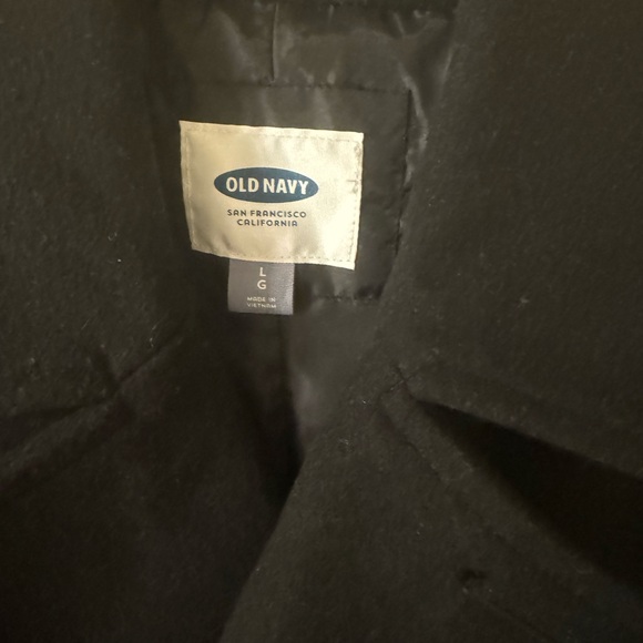 Men’s Old Navy Large Black Peacoat - Picture 4 of 5